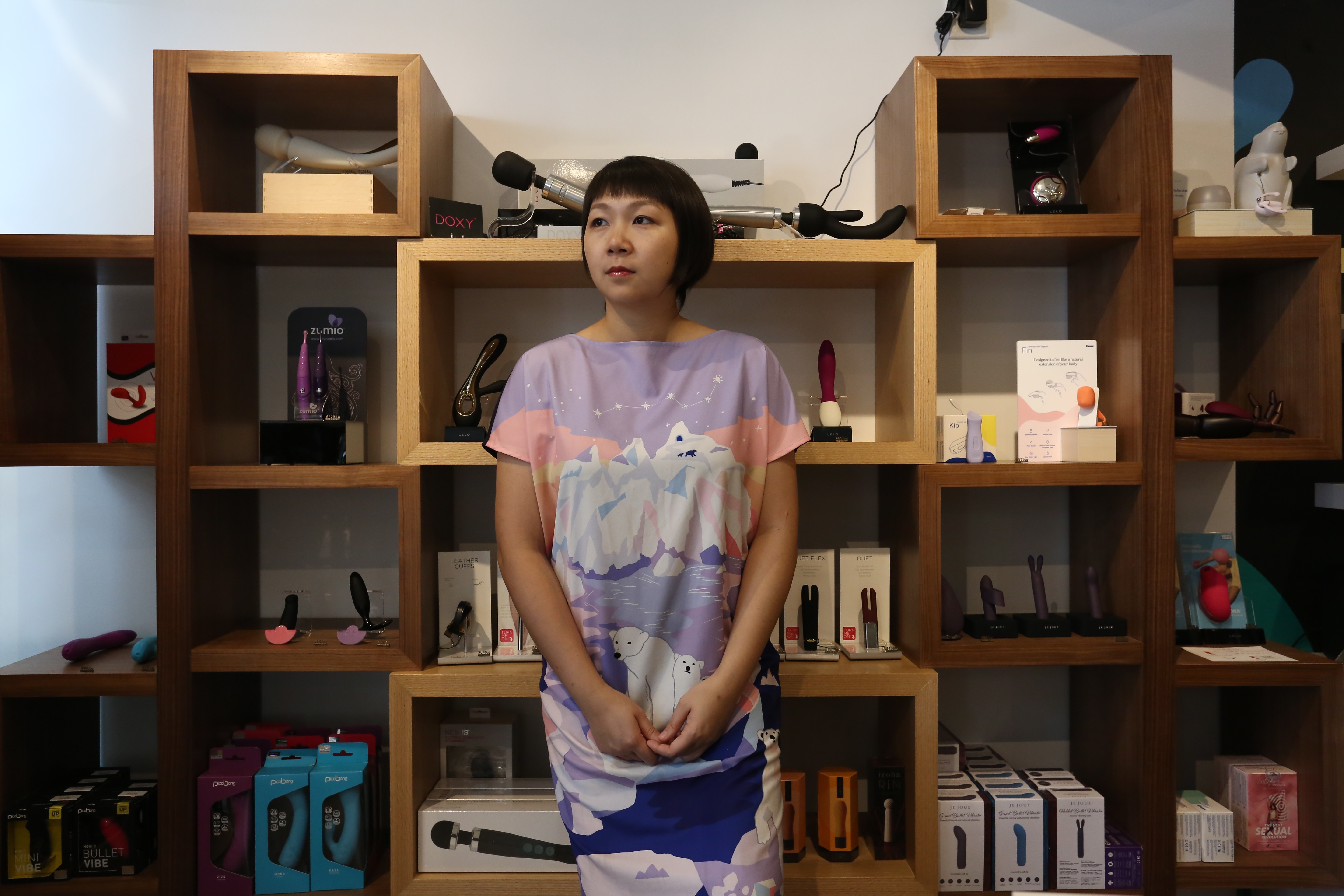 Interview owner of sex shop Sallystoys, Vera Lui Wing-hang in Tsim Sha Tsui. 20JUN19 SCMP / Jonathan Wong