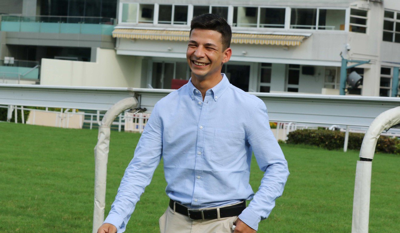 Jockey Vagner Borges inspects Sha Tin for the first time on Friday morning.