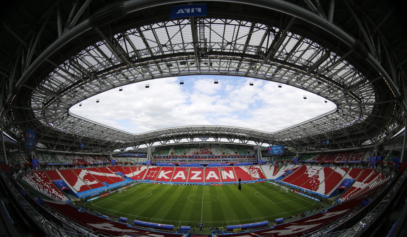The Kazan Arena in Russiaseats more than 80,000. It was used during the 2018 World Cup. Photo: AP