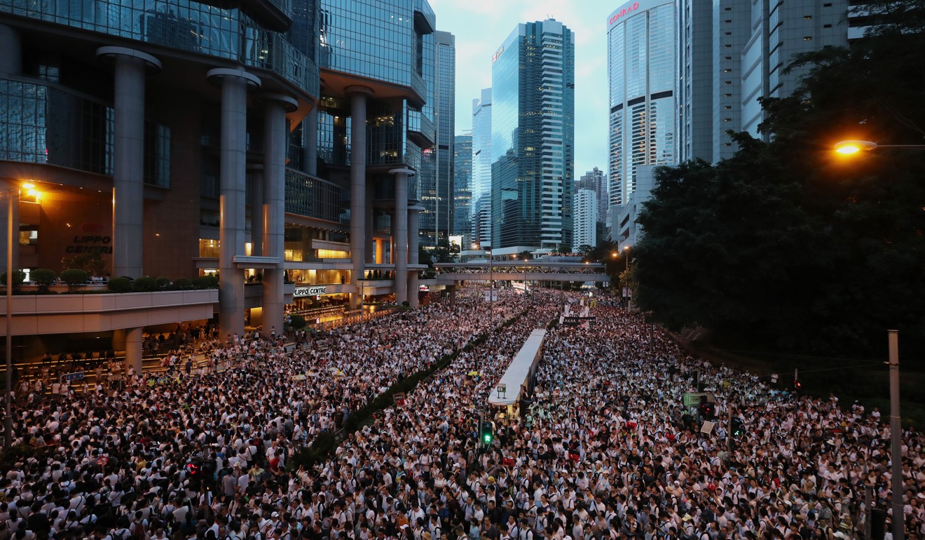 A huge crowd hits the streets on June 9 to protest against the extradition bill. Photo: Sam Tsang