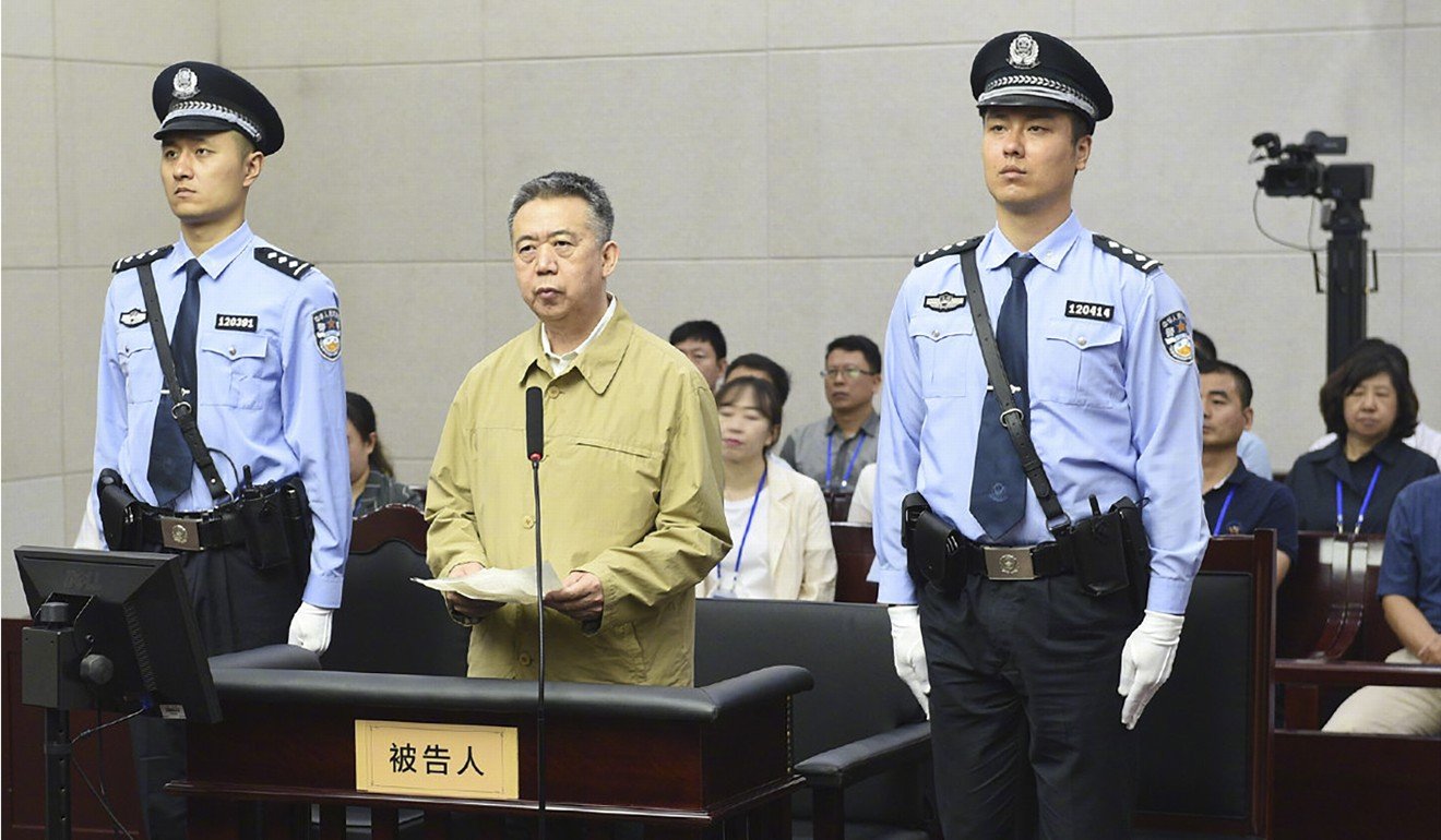 Meng Hongwei, the former president of Interpol, pleaded guilty earlier this month to taking bribes totalling more than US$2 million.