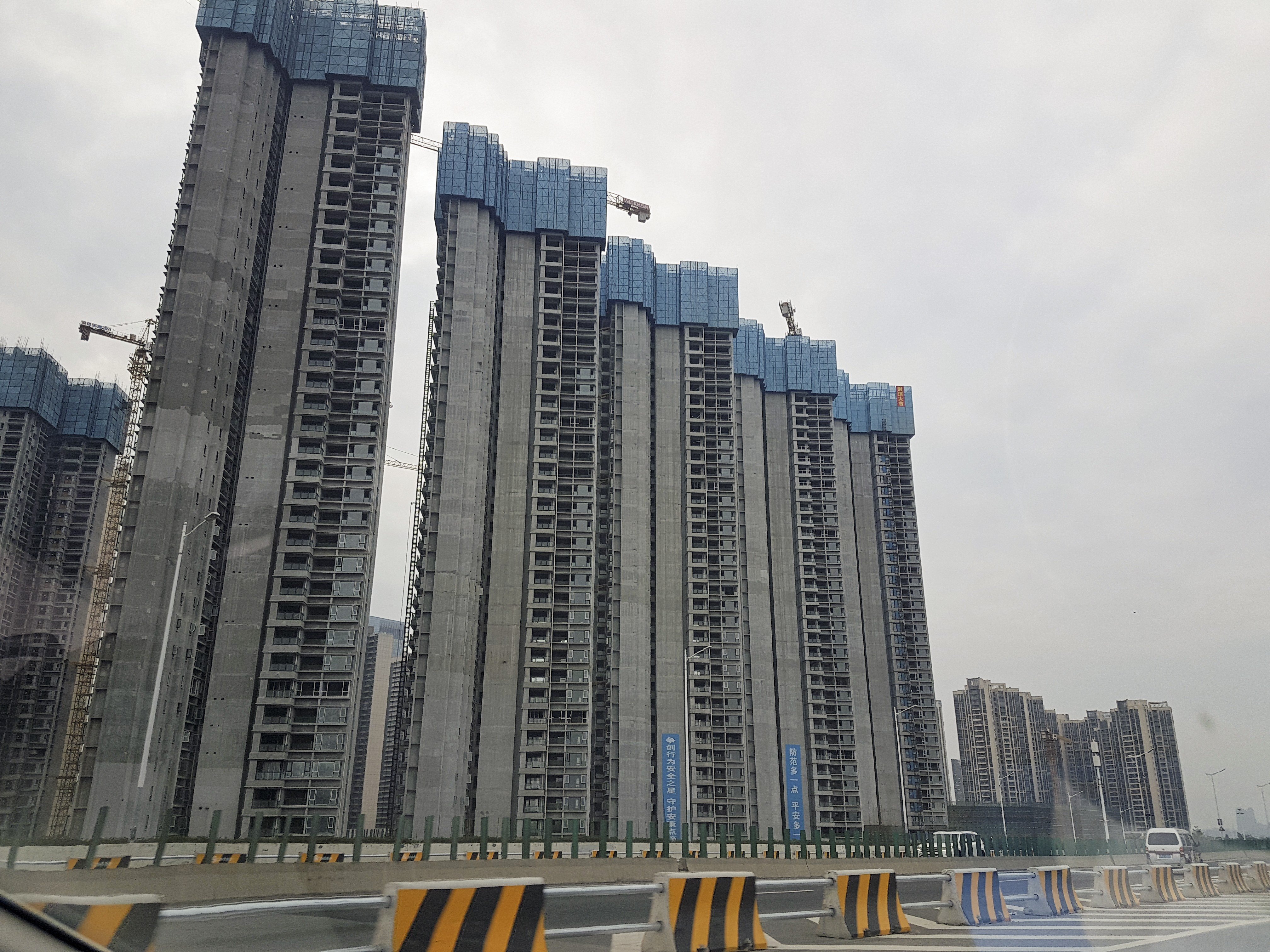 New apartment blocks under construction in Foshan, China. Photo: Martin Williams