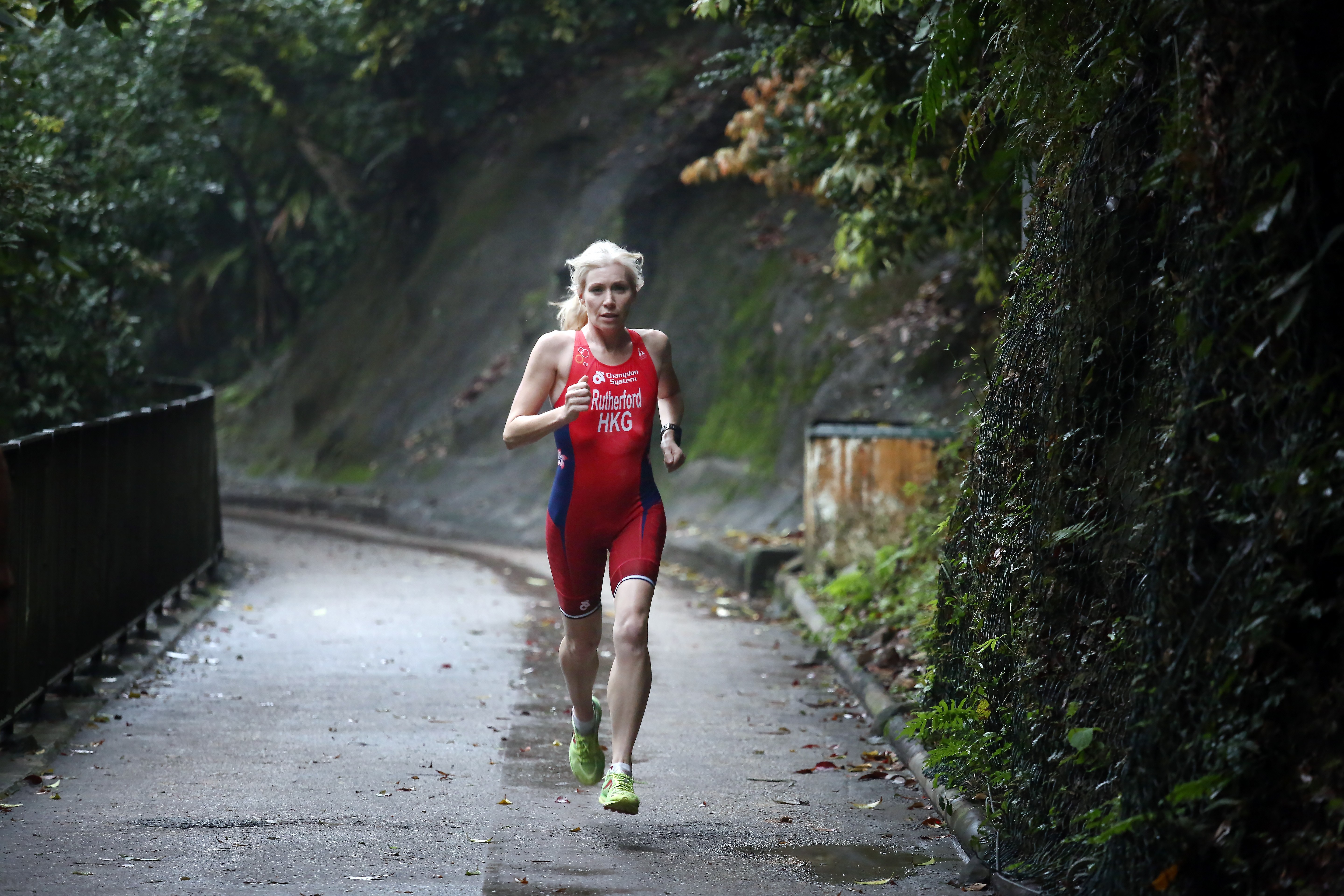 Triathlete Kate Rutherford, a mother of two, has to overcome stereotypes in her career as a coach. Photo: Jonathan Wong