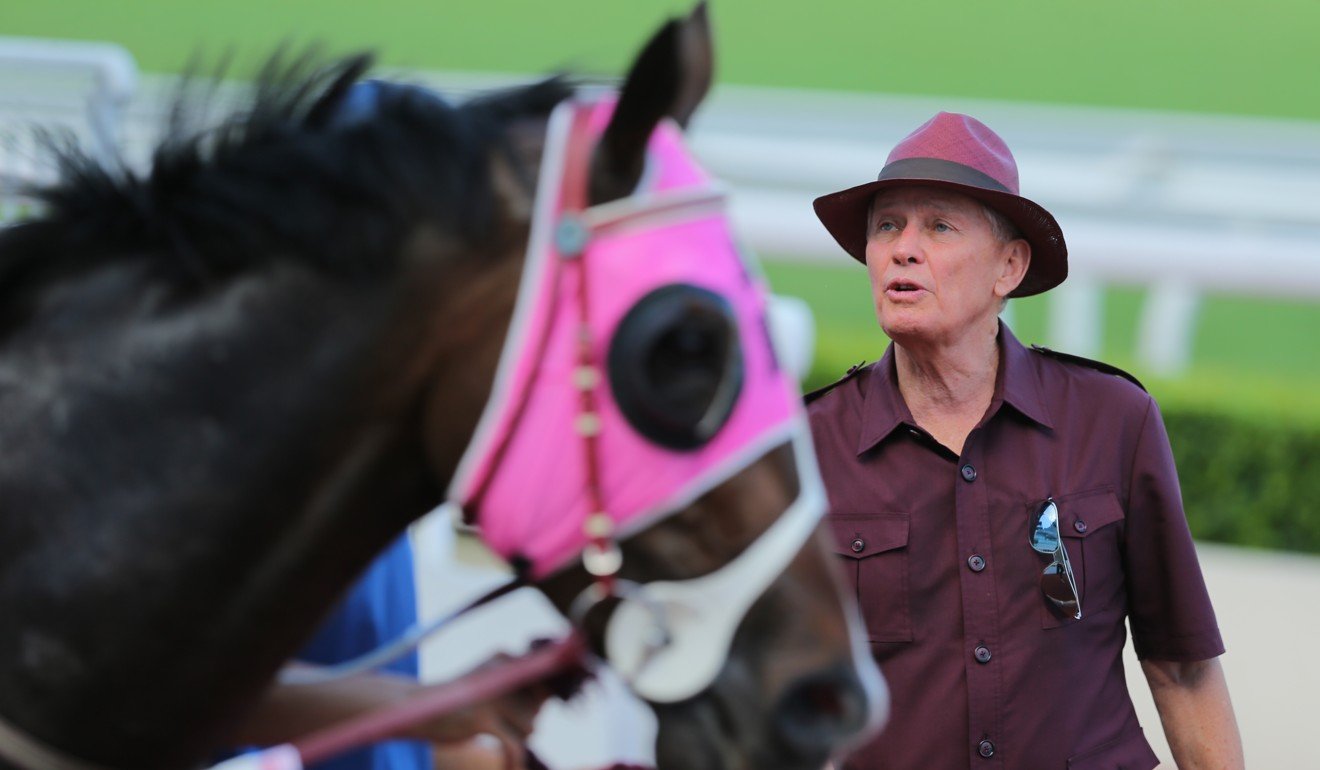 John Moore with his horse Classic Beauty at Sha Tin last week.