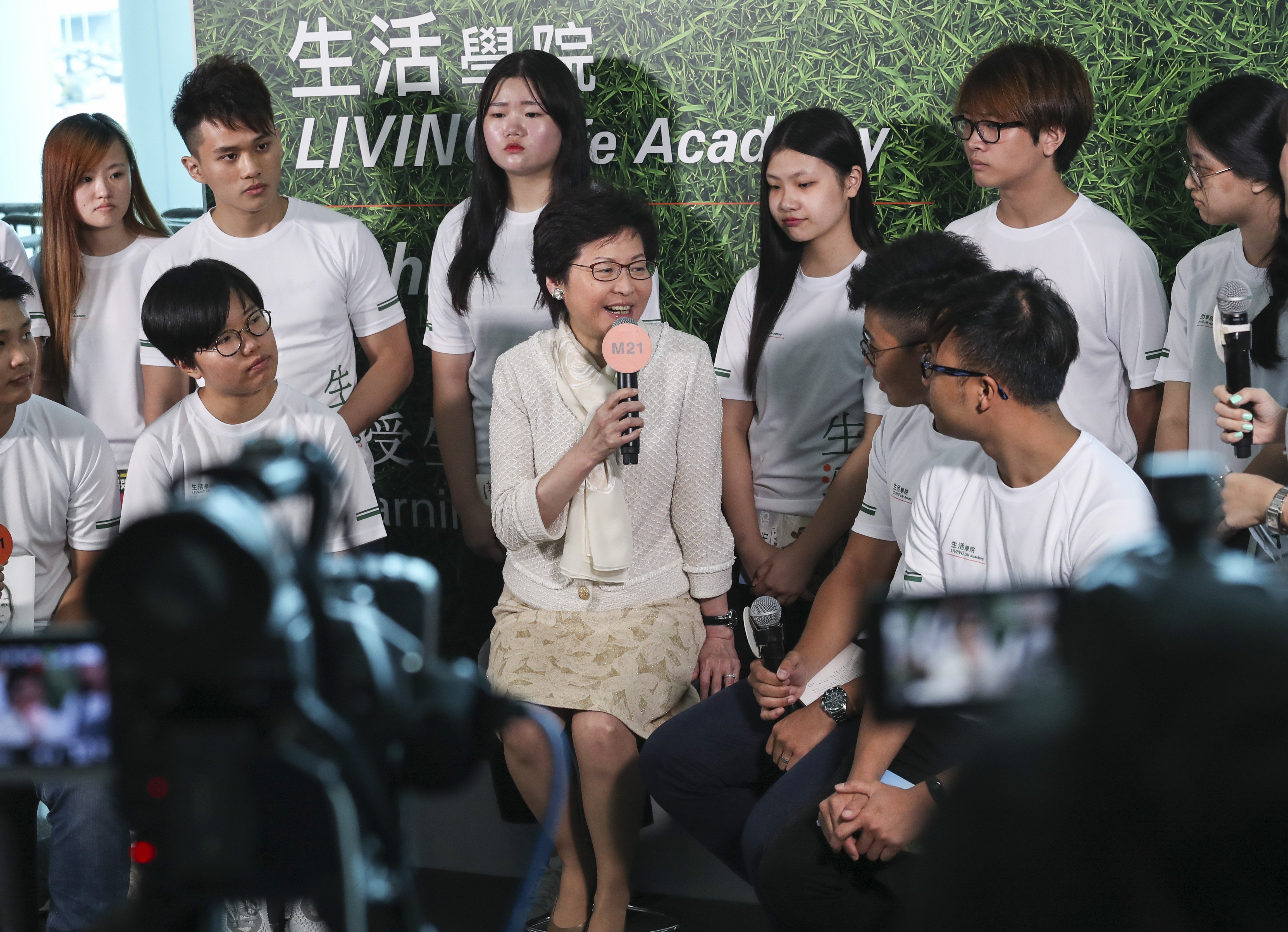 Chief Executive Carrie Lam, seen here in July 2017, has reached out to youths but the recent protests show it has not been enough. Photo: Nora Tam