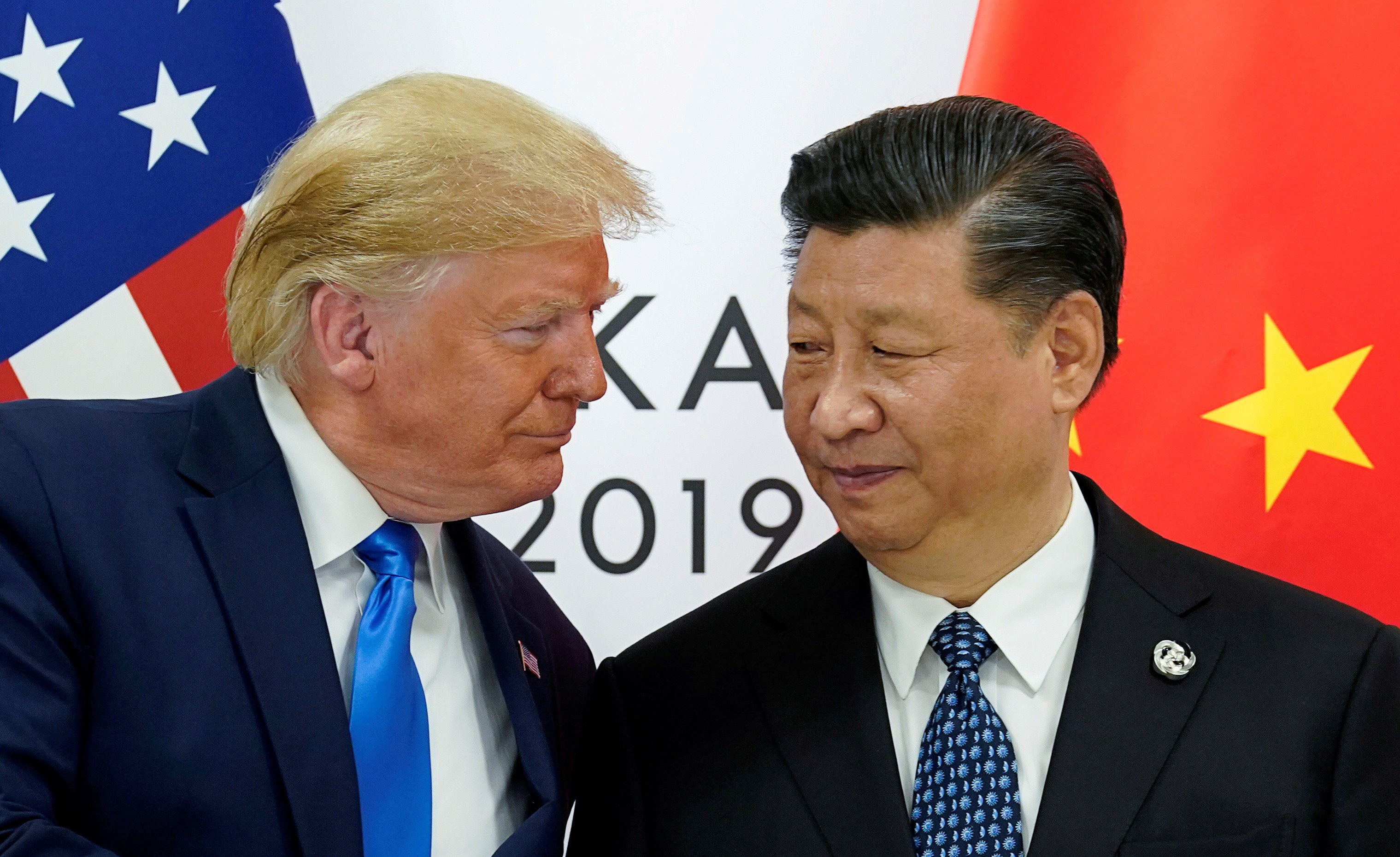 US President Donald Trump meets Chinese President Xi Jinping at the start of their bilateral meeting at the G20 leaders summit in Osaka on June 29. Photo: Reuters
