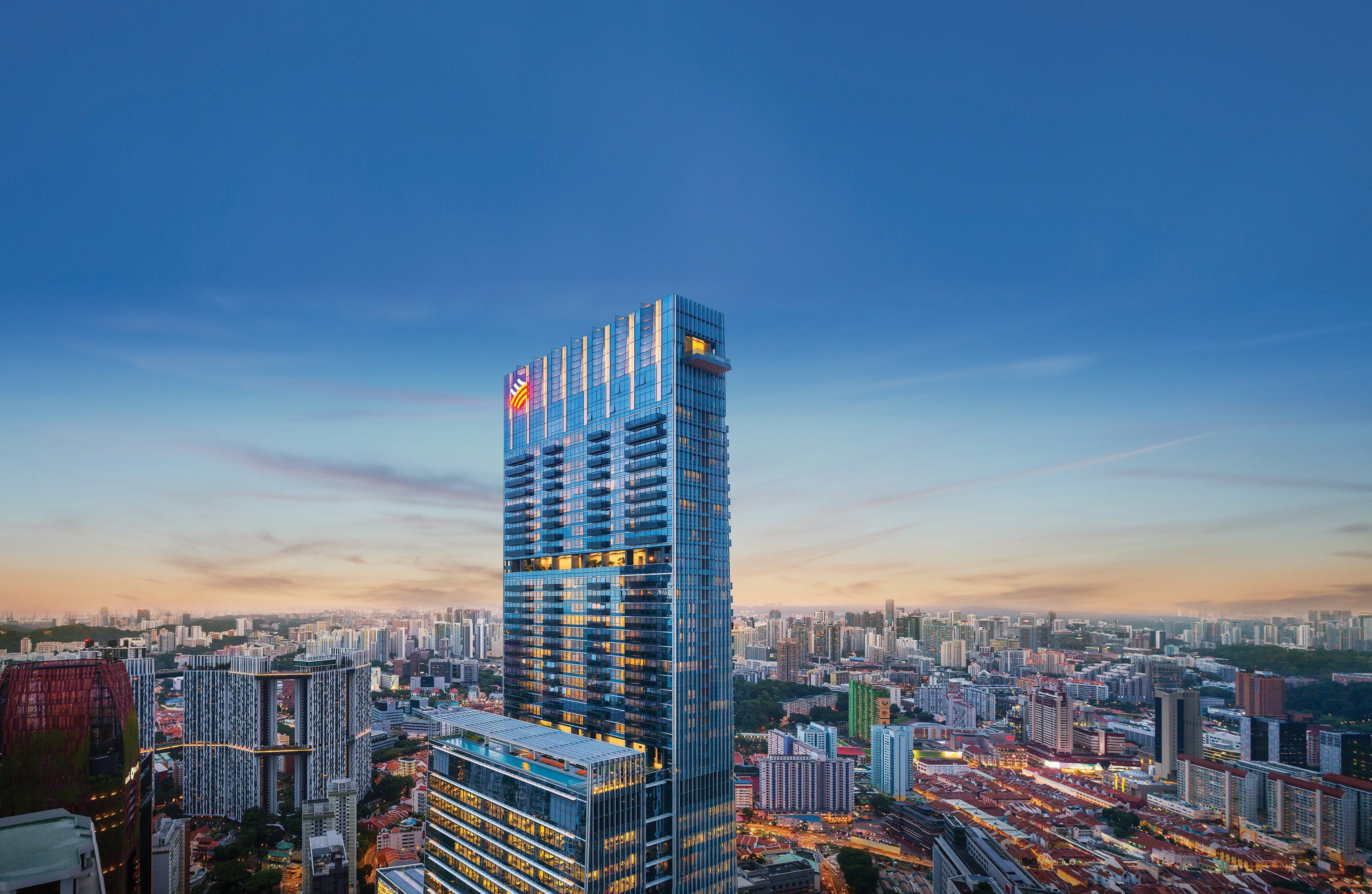 Wallich Residence sits atop Guoco Tower in Singapore. Photo: GuocoLand