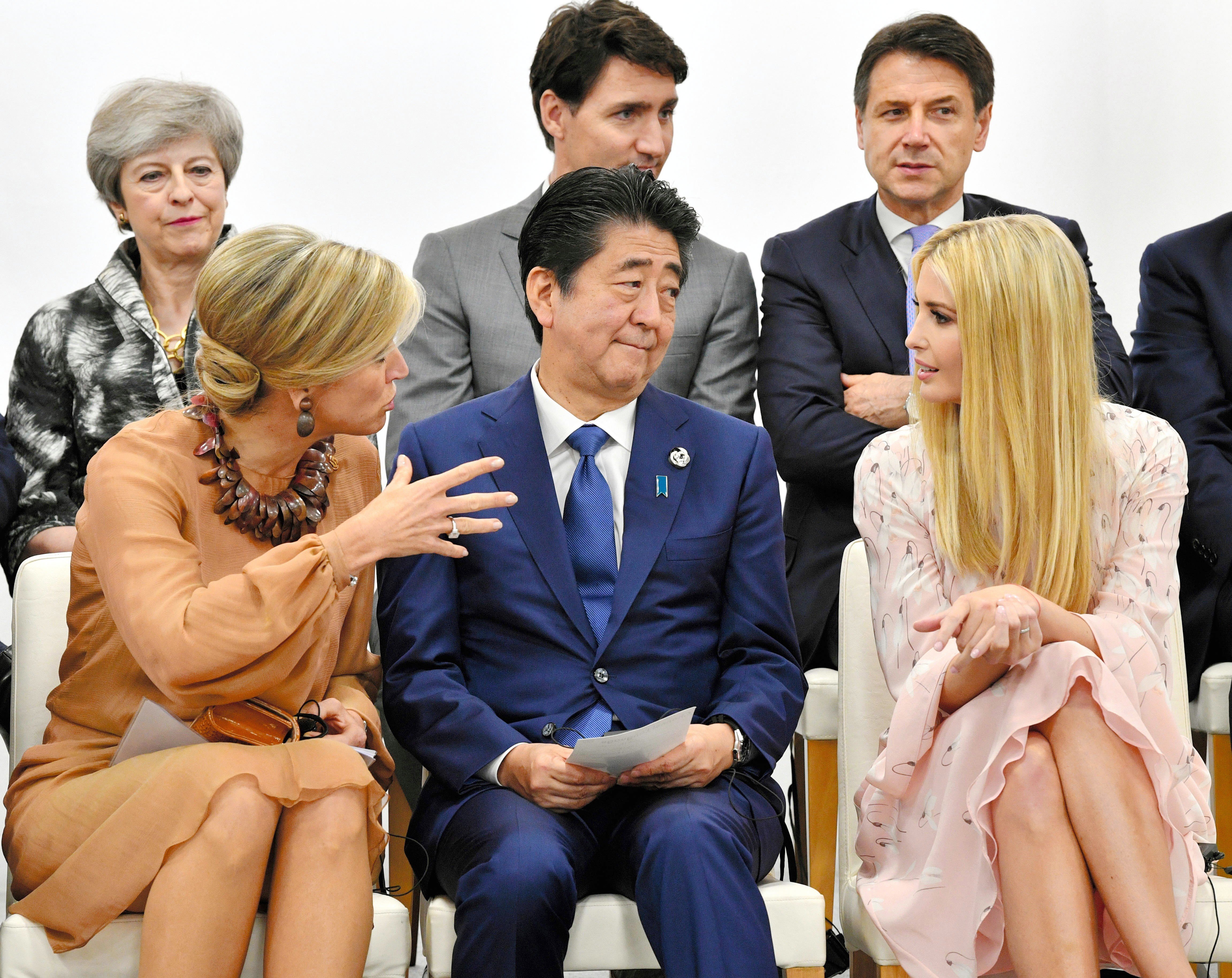 Ivanka Trump, right, with other world leaders at the G20 summit in Osaka, Japan. Photo: EPA
