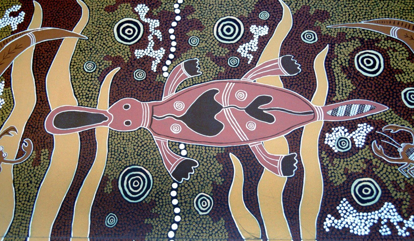 Bright acrylic Aboriginal dot paintings are one of the best known forms of Australian Aboriginal art. Photo: Alamy