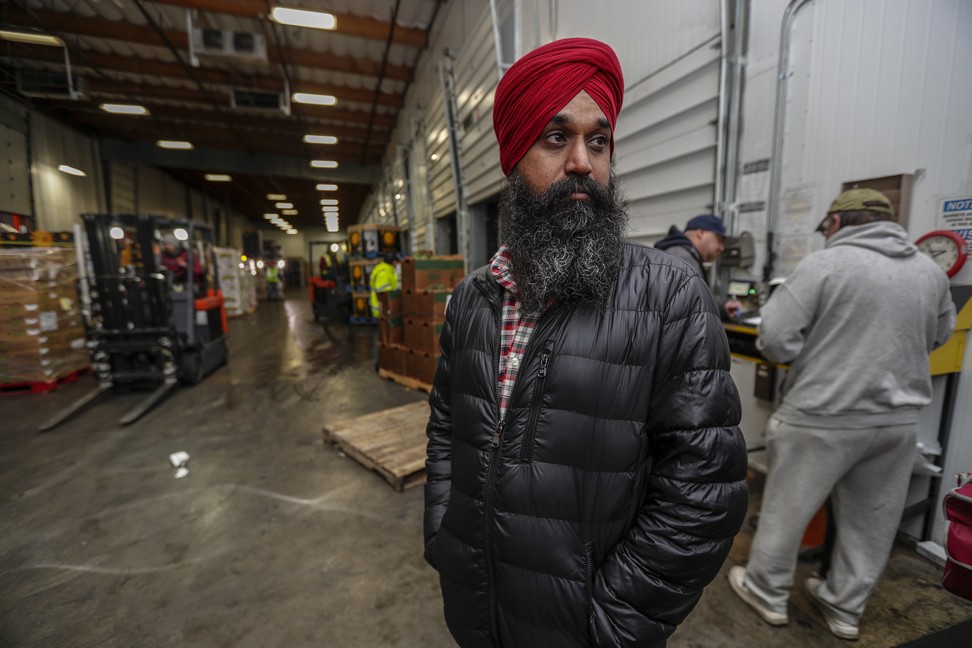 Singh waiting for his turn to get a load of fresh produce at a supplier in Fullerton, California. Photo: TNS