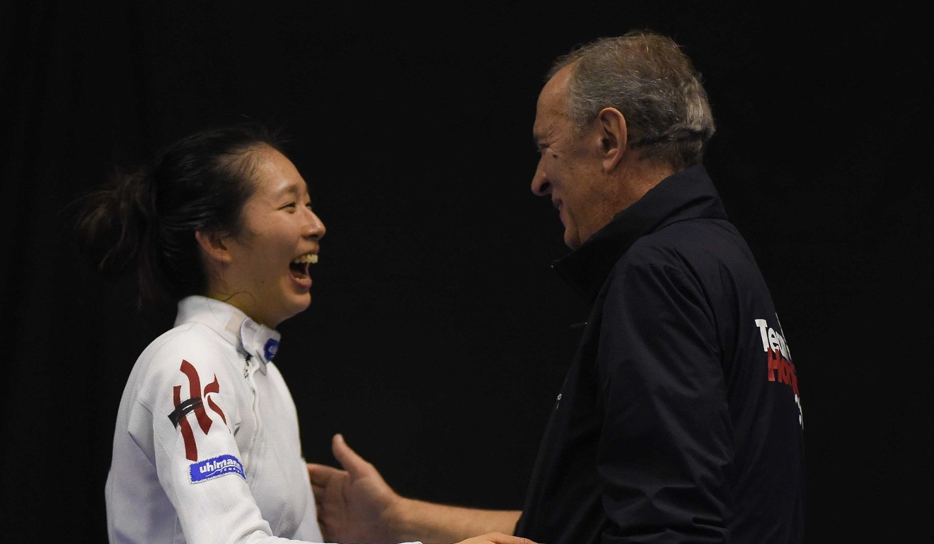 Vivian Kong and coach Octavian Zidaru are confident of success at the Worlds. Photo: Facebook/FIE