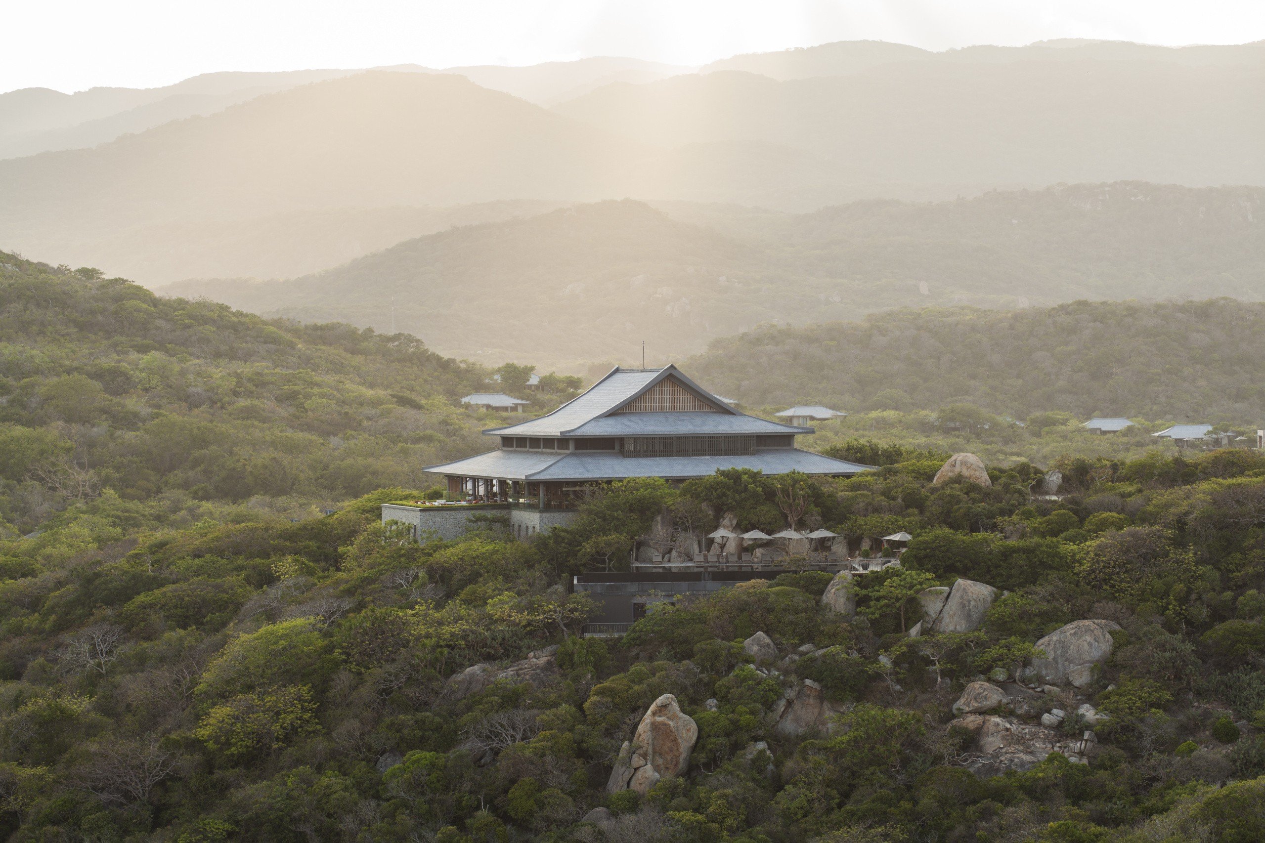 View of Central Pavilion from Goga Peak.