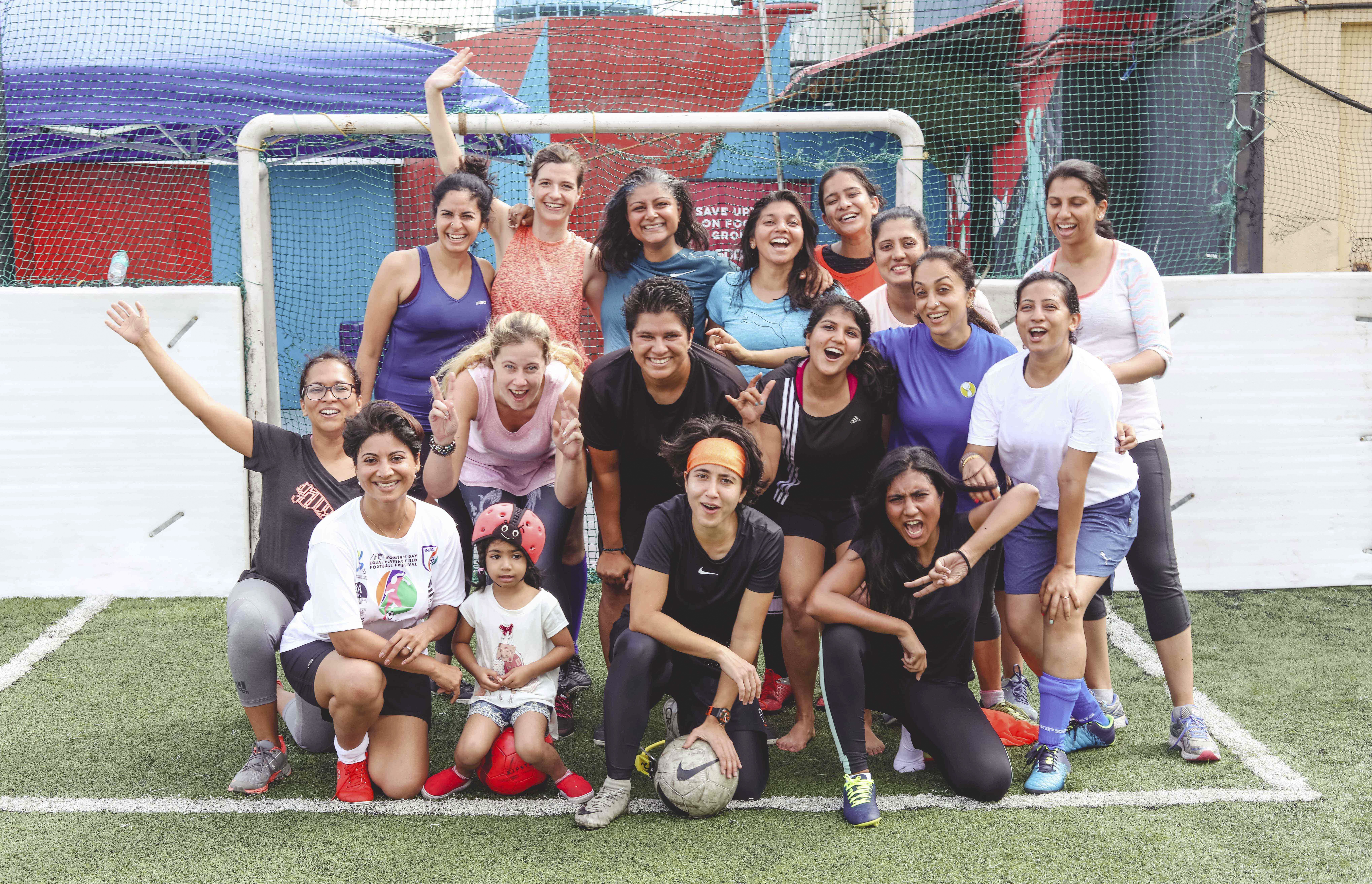 Sisters in Sweat is a female soccer community aimed at empowering women. Photo: Vishal Dey