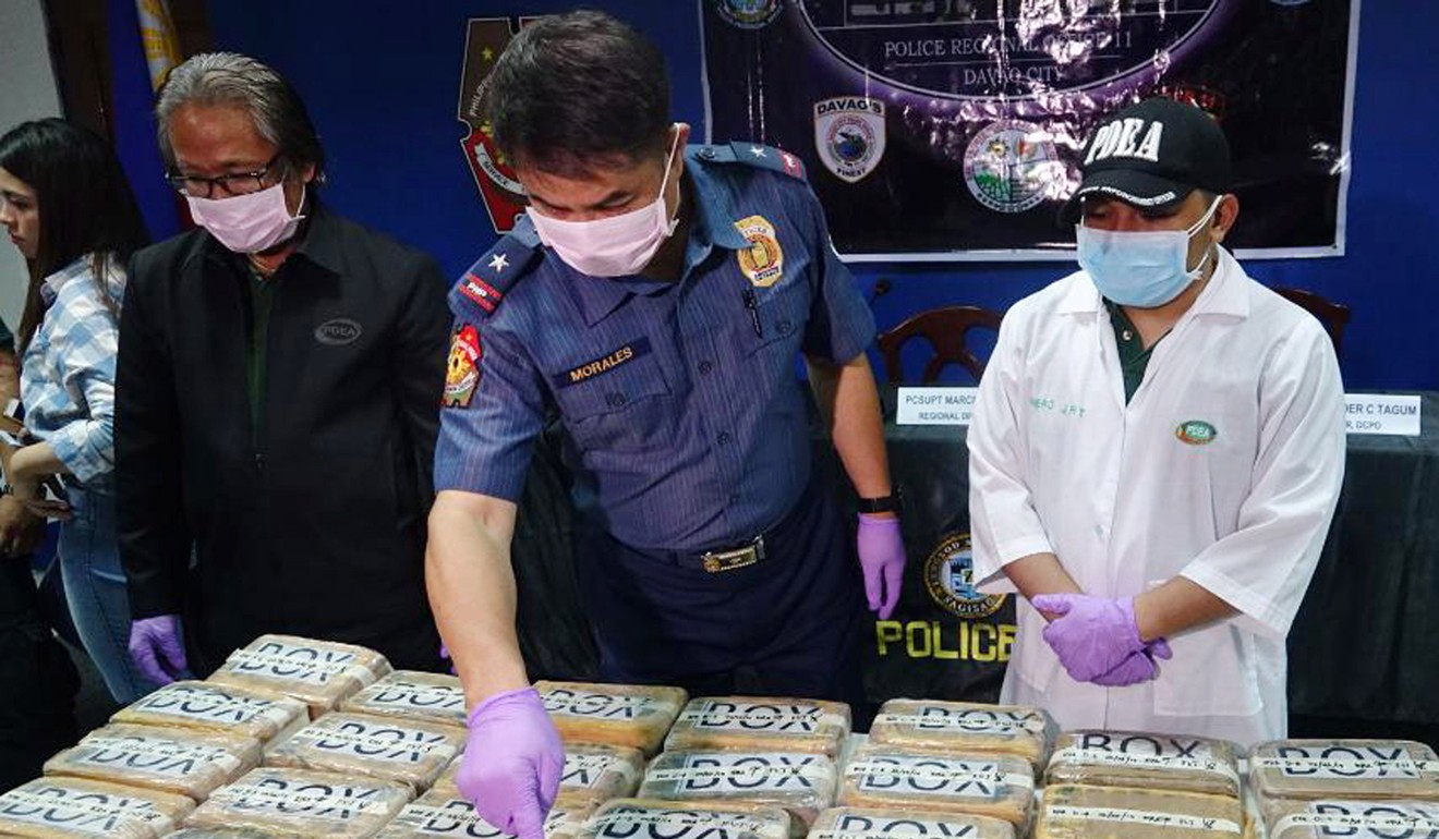 Bricks of cocaine confiscated by Philippine police. Photo: EPA-EFE