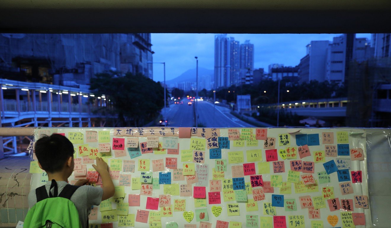 Another Lennon Wall appears in Tai Wai. Photo: Sam Tsang