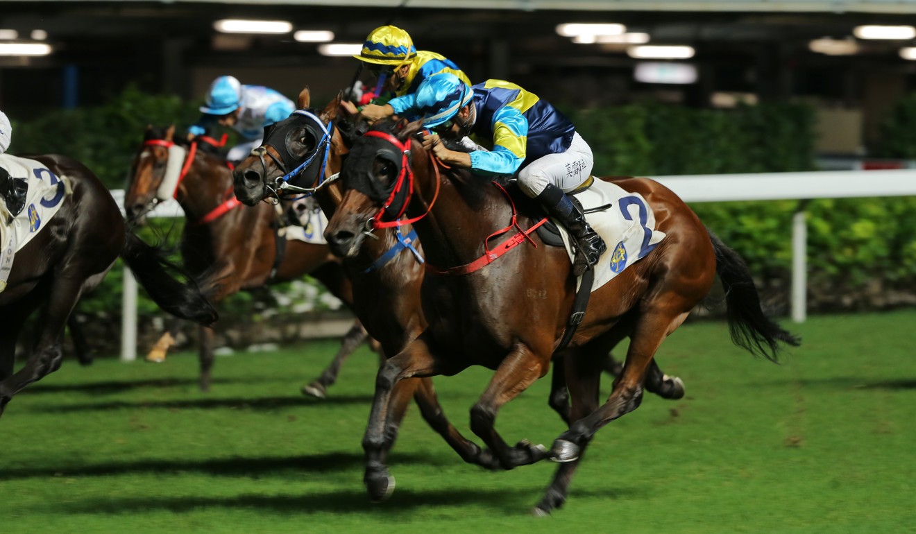 True Grit storms home to win at Happy Valley on Wednesday night.