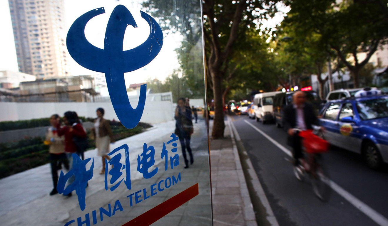 A China Telecom public phone booth in Shanghai. Photo: Reuters
