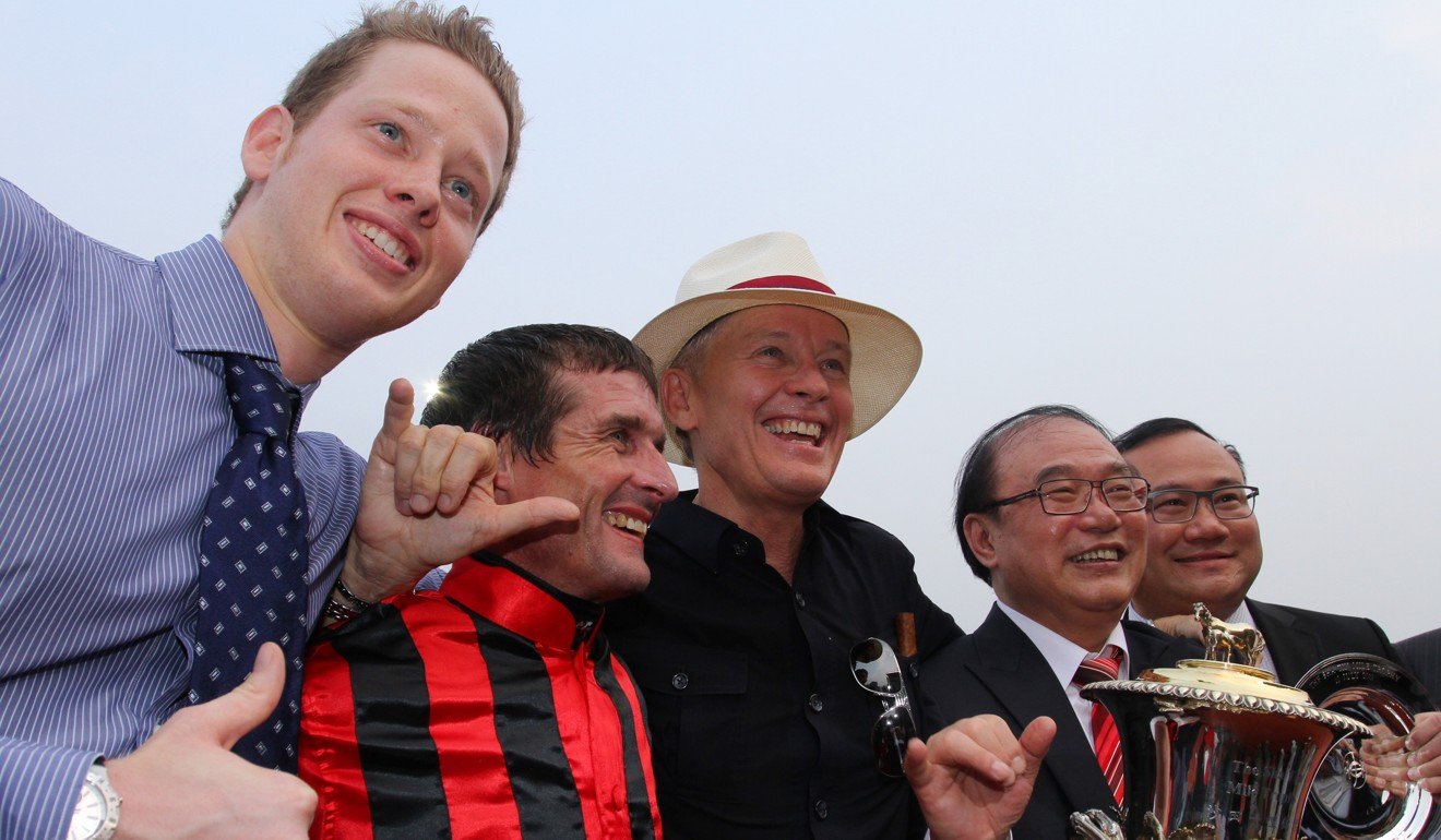 John Moore securing the trainers’ title on the last day at Sha Tin in 2011.