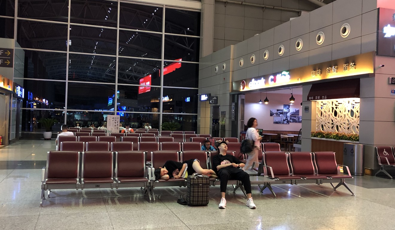 There are always plenty of seats available at Baotou airport.