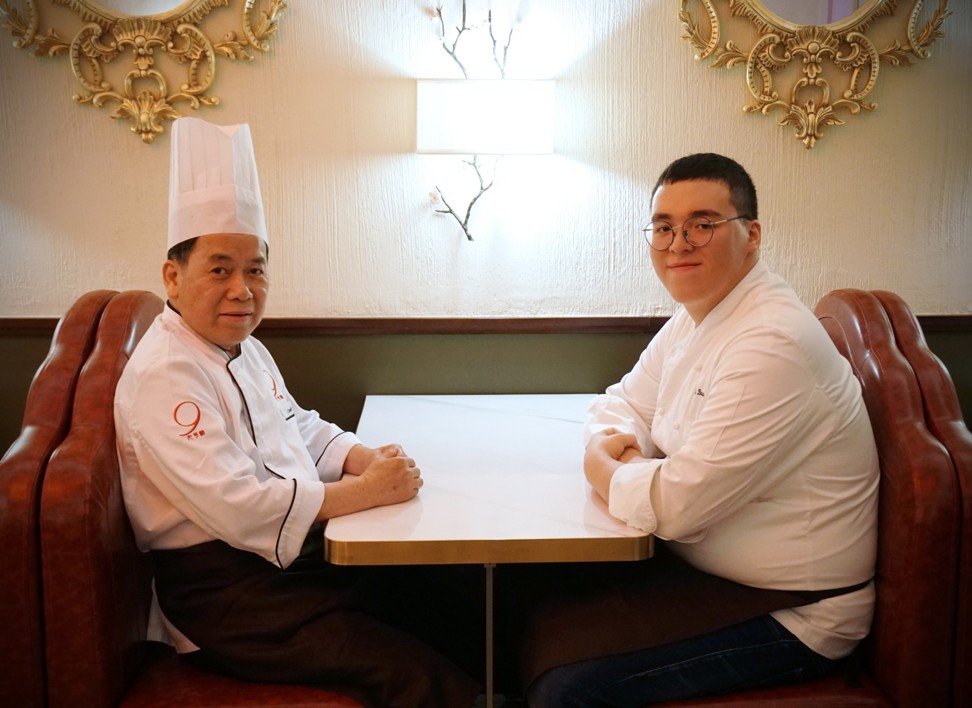 Chef Wong Yiu-por and apprentice dim sum chef Bart Bombana.