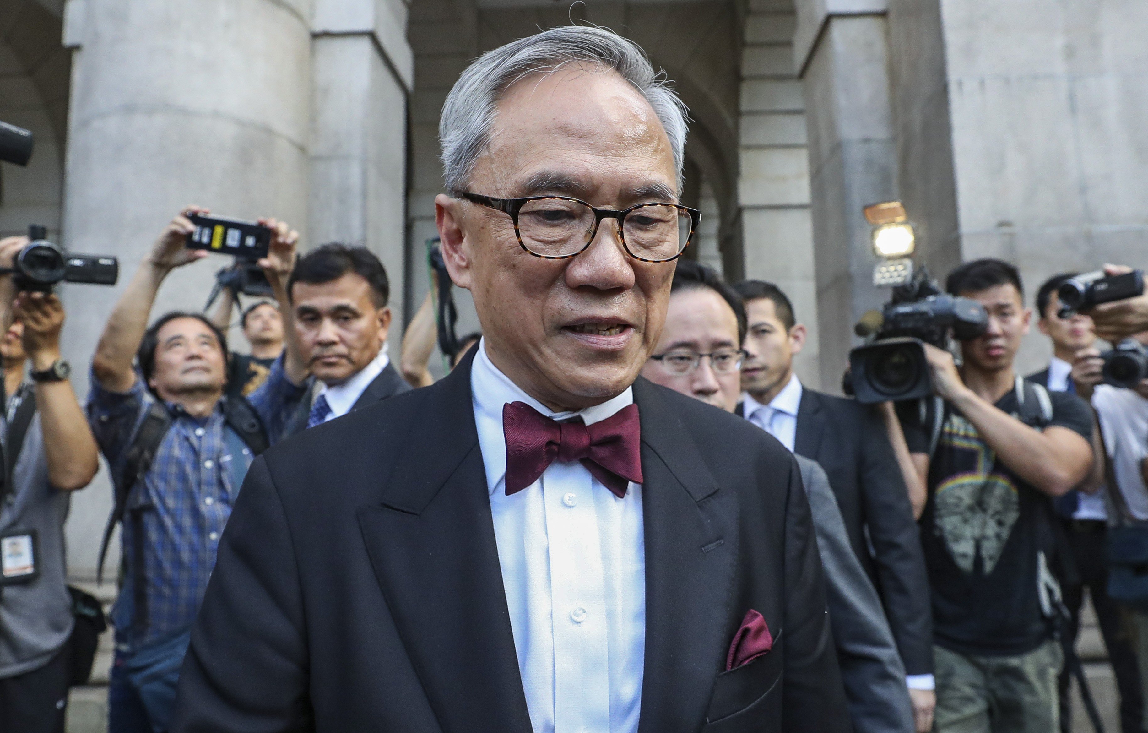 Former chief executive Donald Tsang leaves the Court of Final Appeal in Central on May 14. The court cleared Tsang of the charge of misconduct in public office on June 26. Photo: Winson Wong