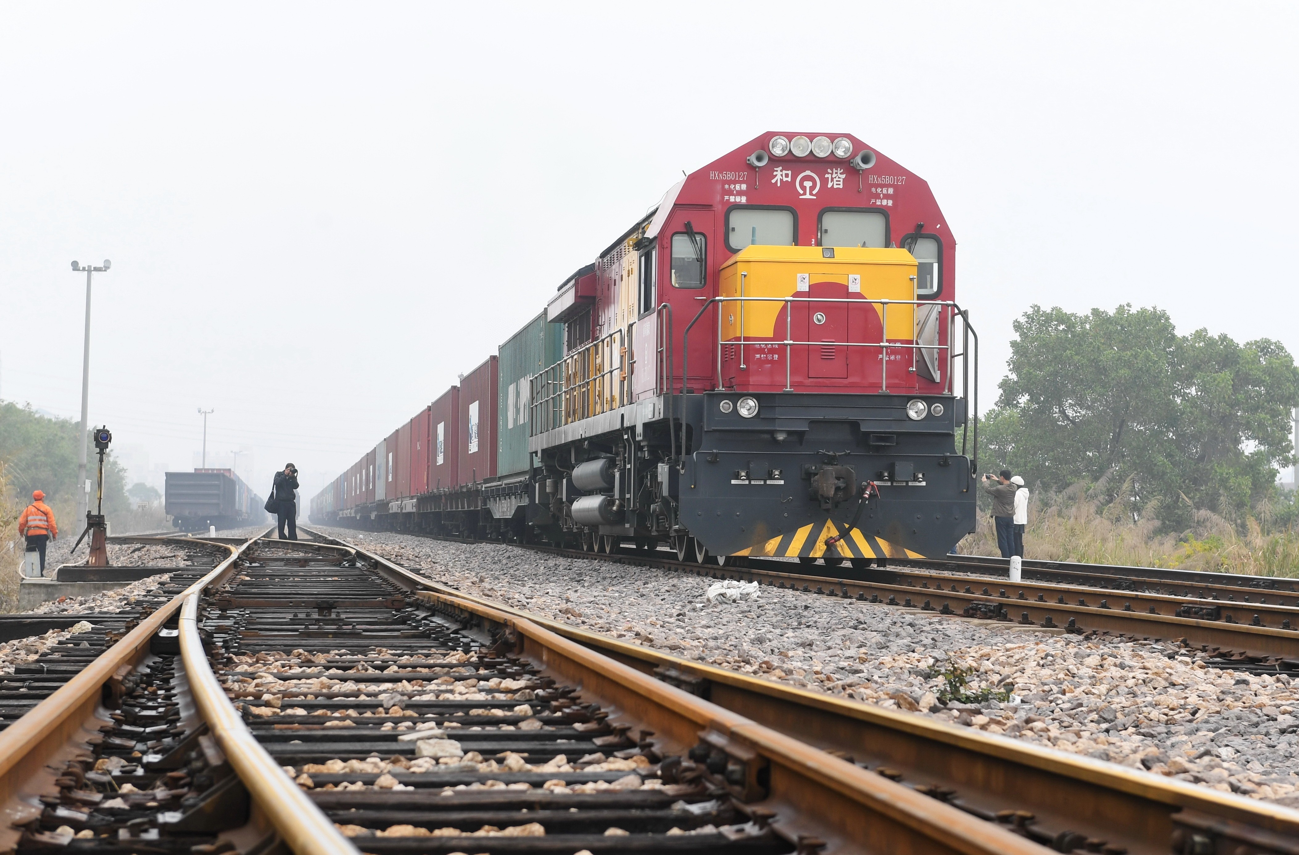 The China Railway Express linking China’s port city of Xiamen and Budapest. Photo: Xinhua