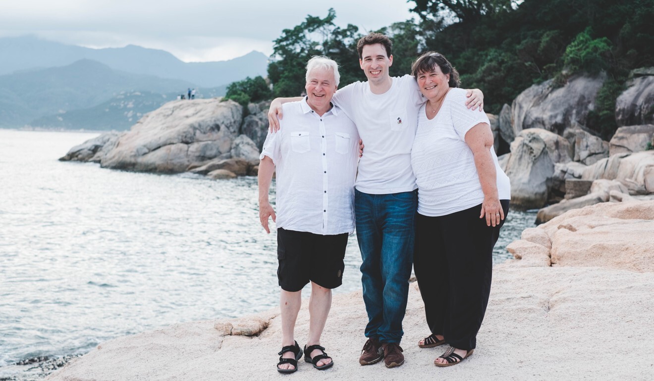 Schild with his parents, Beat and Christina.