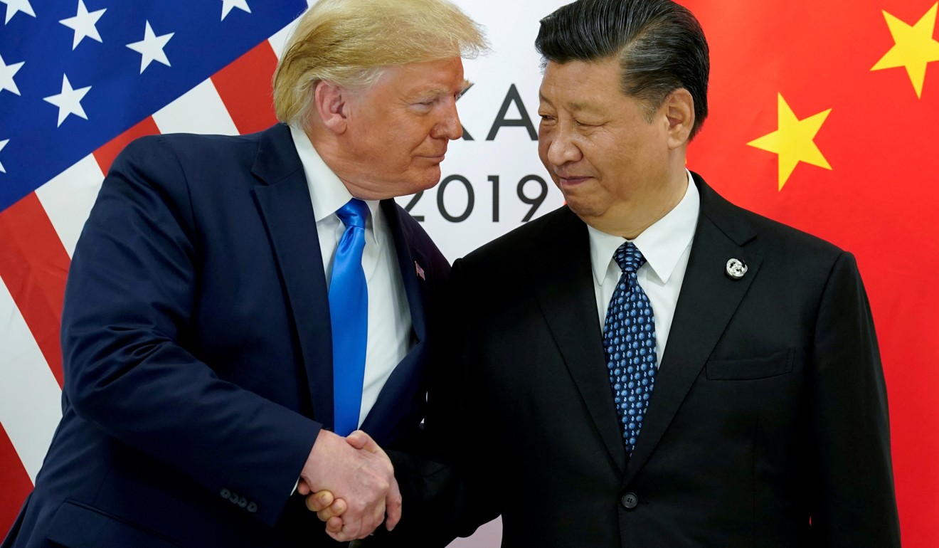 US President Donald Trump with China’s President Xi Jinping at the start of their bilateral meeting at the G20 leaders summit in Osaka, Japan, on June 29, 2019. Photo: Reuters