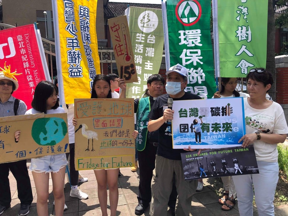 A march for climate change action in Taiwan.