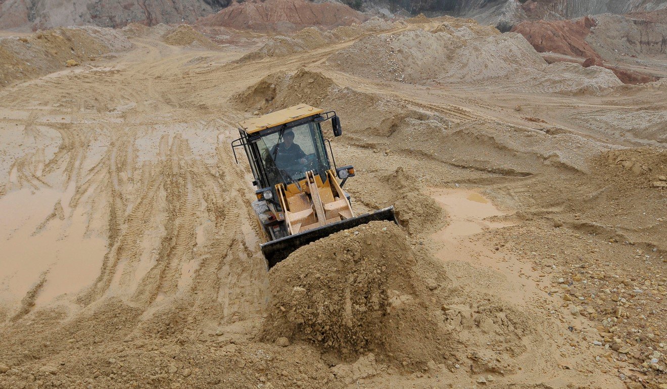 A rare earth metals mine in Nancheng county, Jiangxi province. Photo: Reuters