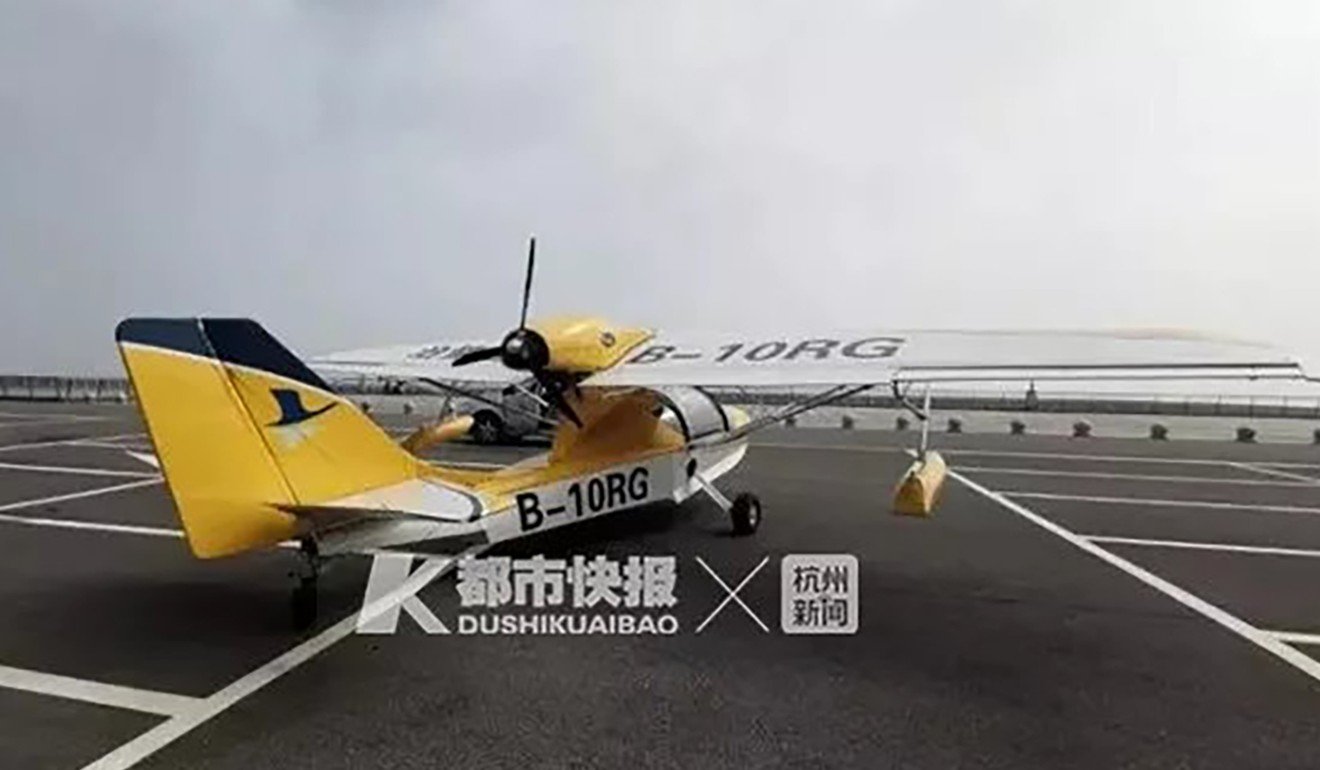 The boy gained access to the plane under the cover of darkness. Photo: Weibo