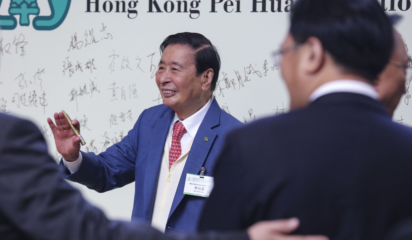 Henderson Land chairman Lee Shau-kee at an event in 2017. Photo: Felix Wong