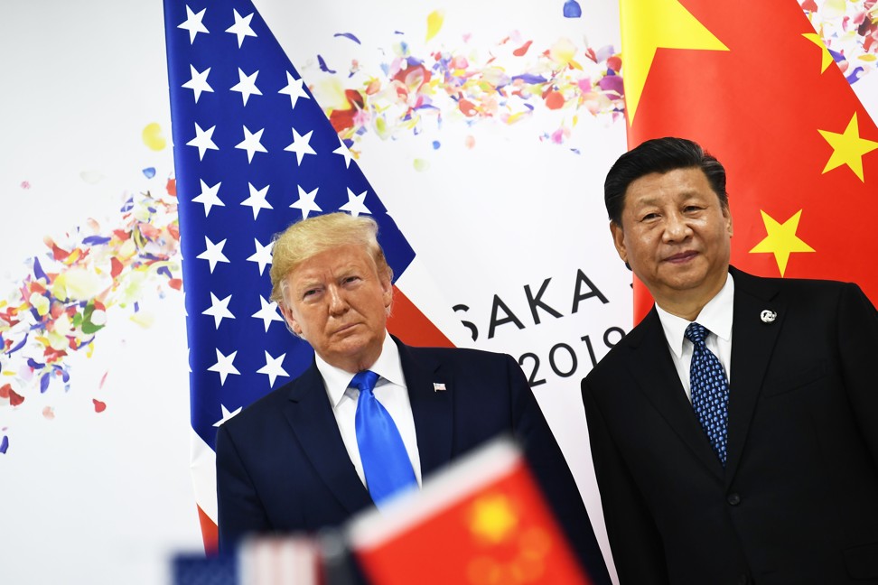 Chinese President Xi Jinping and US President Donald Trump meeting on the sidelines of the G20 summit in Osaka, Japan. Photo: AFP