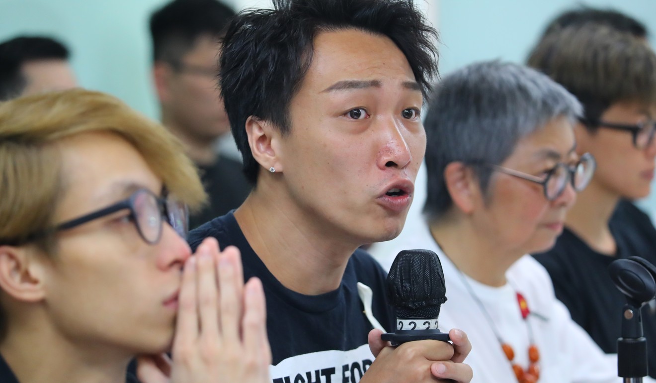 Civil Human Rights Front convenor Jimmy Sham at a press meet. Photo: Edmond So