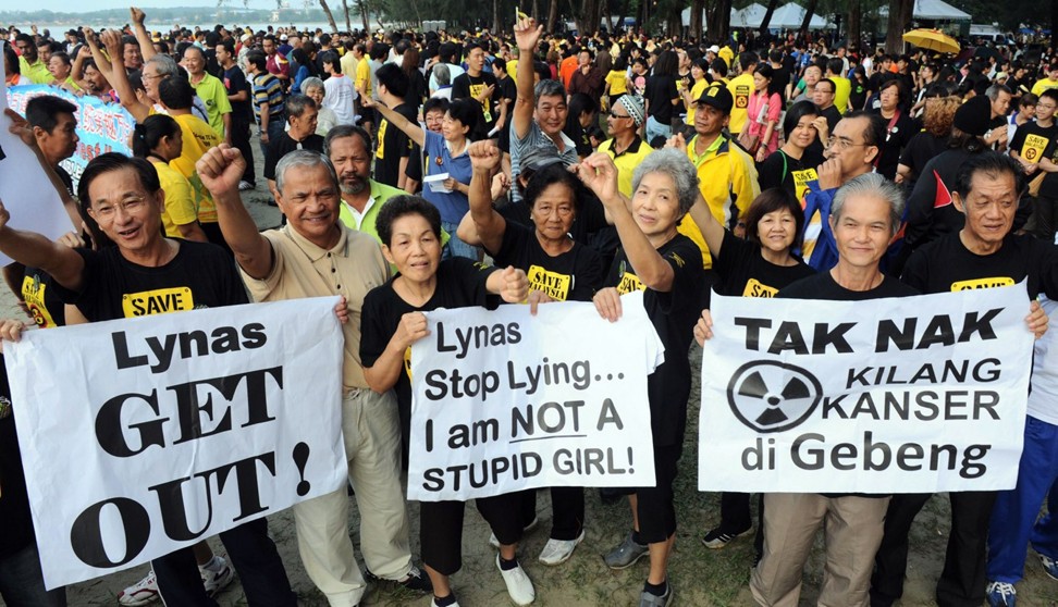 Protesters march against Lynas in Kuantan, Malaysia, in 2011. File photo: AFP
