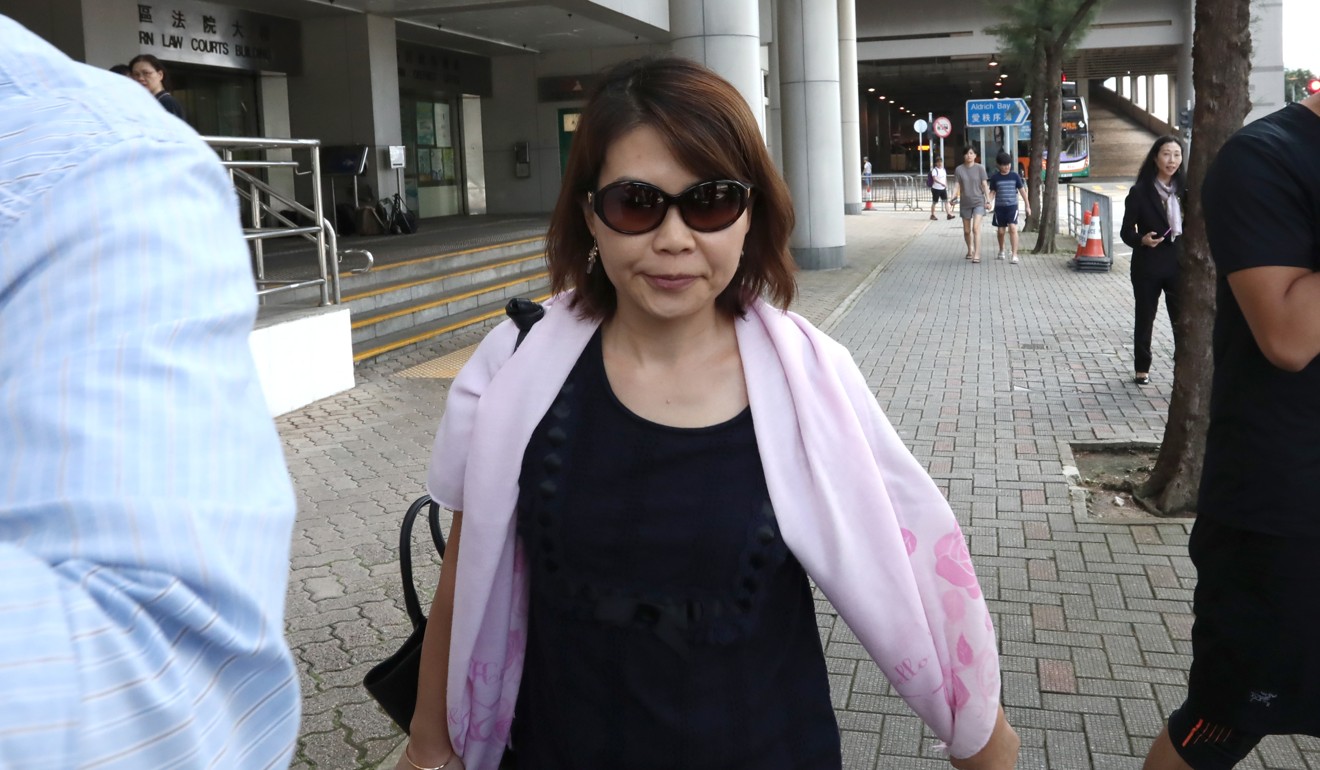 Christie Chan Lai-yee, a former chief financial officer at Convoy, appears at the Eastern Magistrates’ Court on Wednesday. Photo: Jonathan Wong