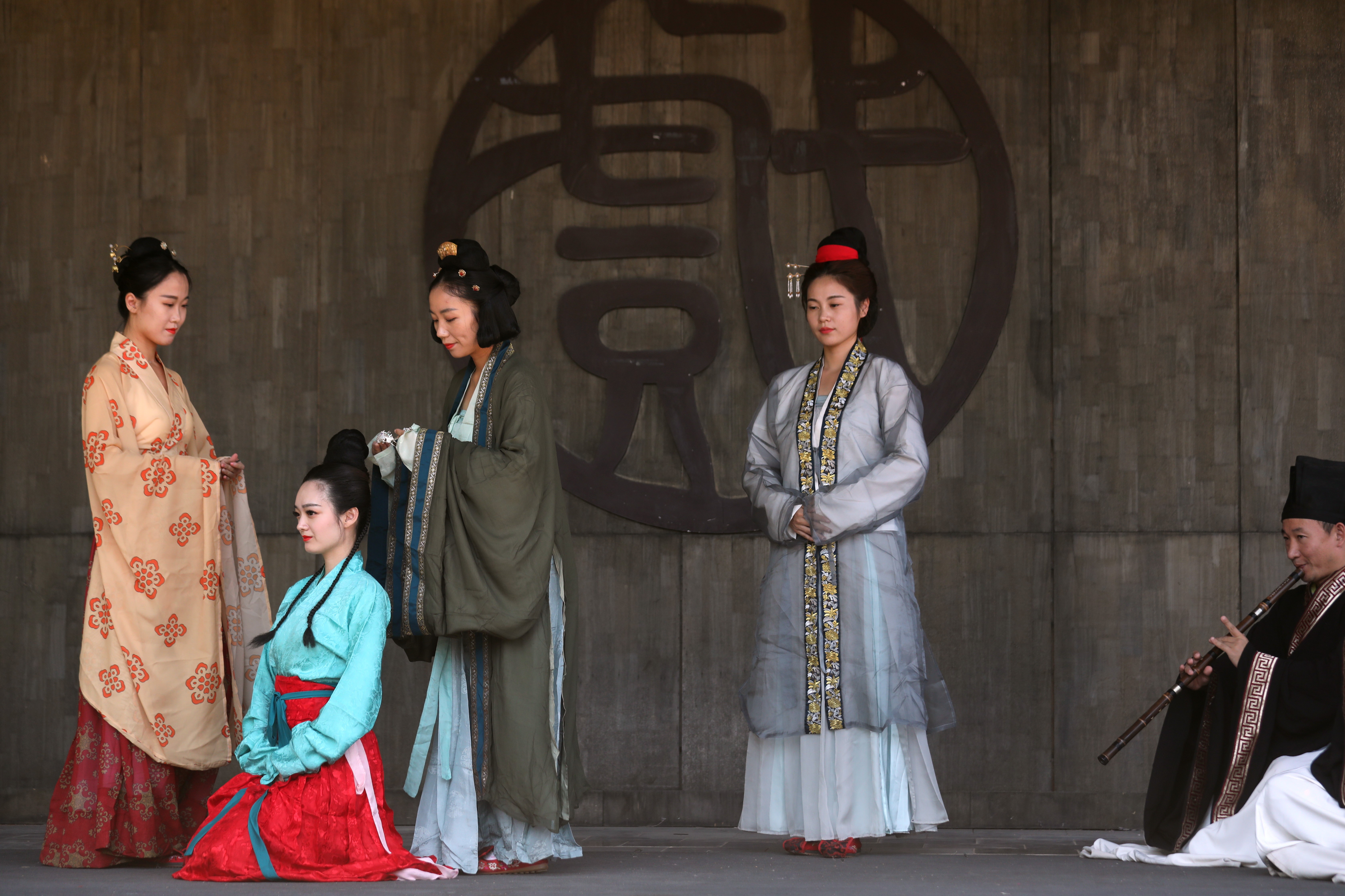 A performance of a rite of passage for young women during Confucius’ time, at a village in Zoucheng, Shandong province. The renaissance of Confucianism has led to such performances becoming popular tourist attractions. Under Mao’s leadership, The Analects was banned, artefacts were destroyed, and temples were turned into libraries and museums. Photo: Xiaomei Chen