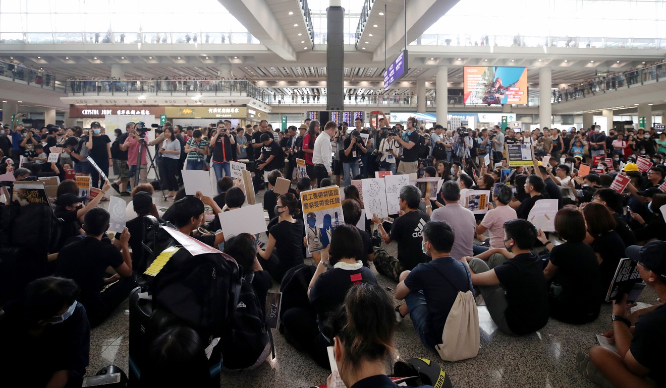 Protesters are also planning a sit-in at the arrivals hall of Hong Kong International Airport. Photo: Winson Wong