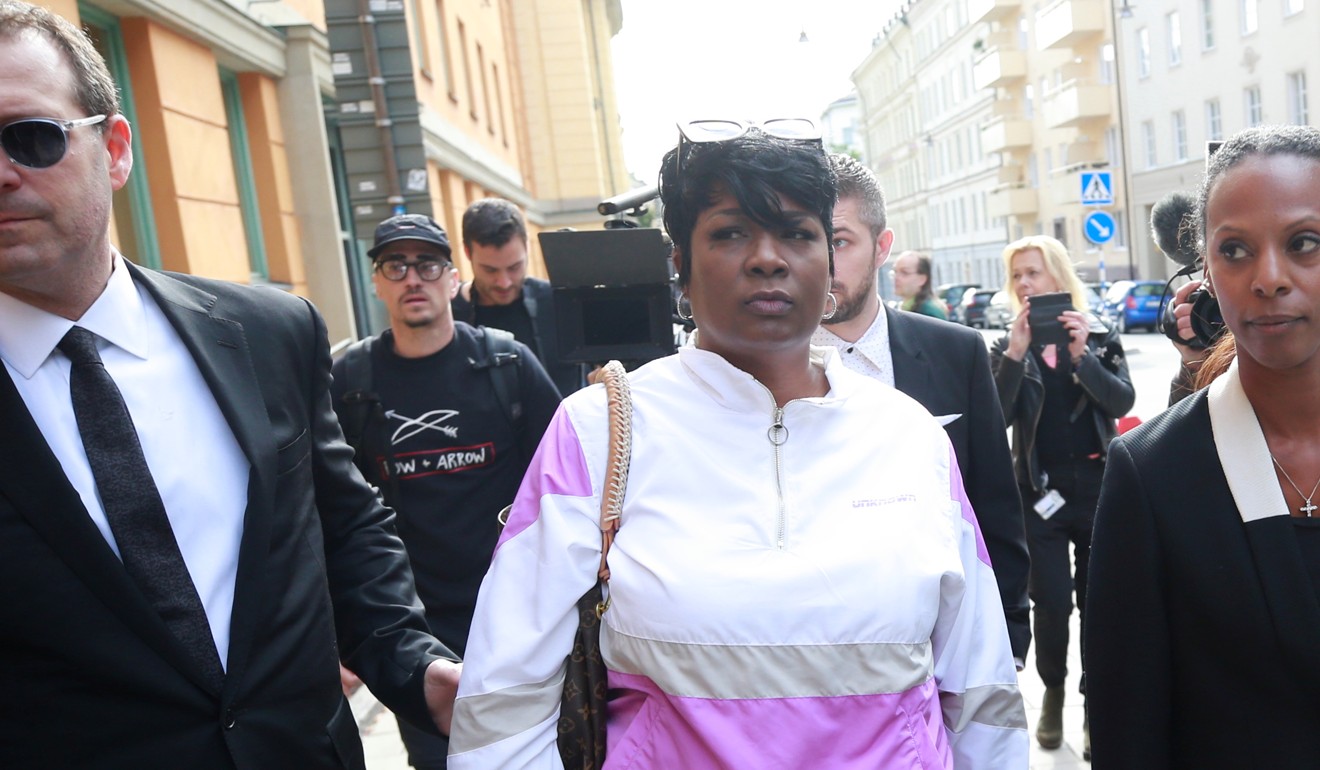Renee Black, A$AP Rocky’s mother, arrives for her son’s trial in Stockholm. Photo: Reuters