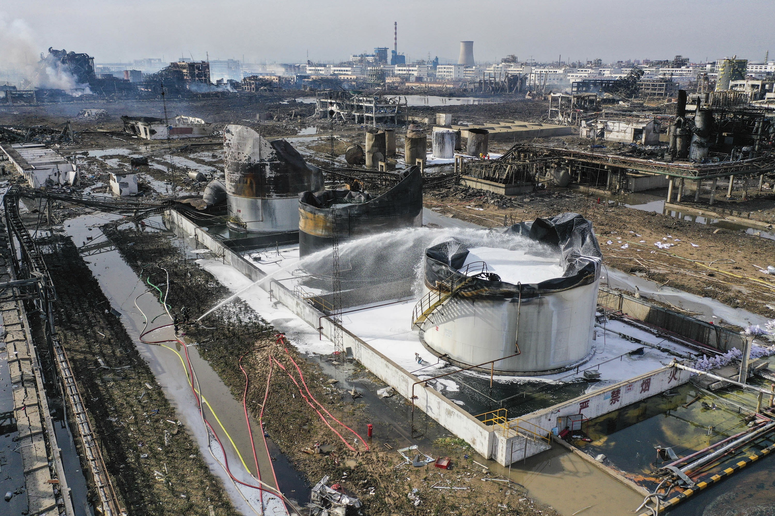 A deadly explosion at a plant in Yancheng prompted the latest crackdown. Photo: AP
