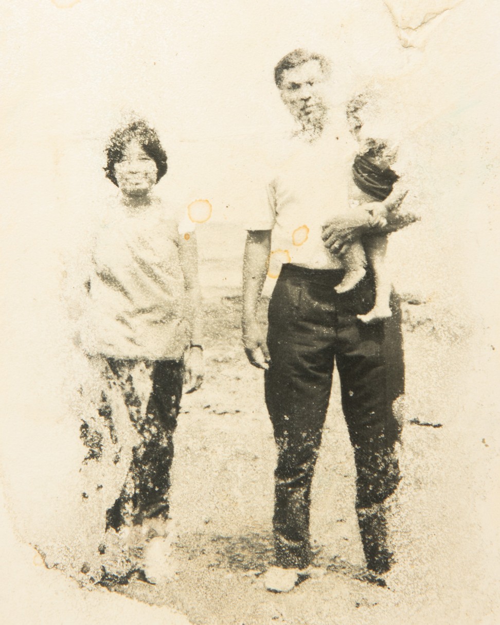 Vira’s parents with his brother Sundaram. He is unsure when or where this was taken. Photo: Charles Fox