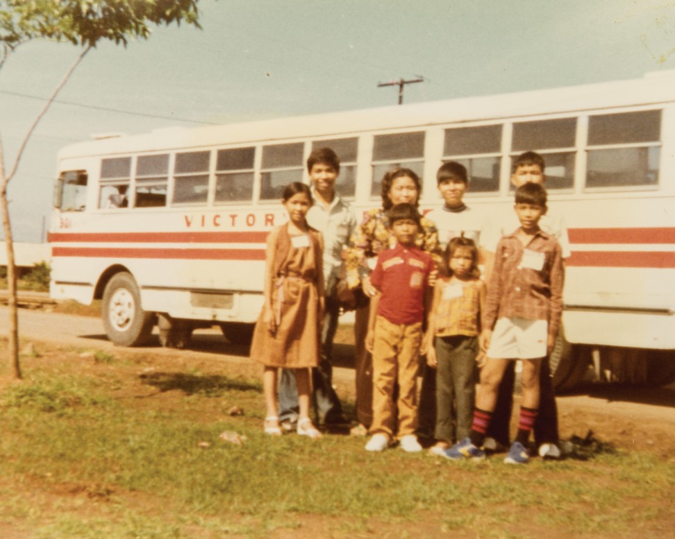 The Ramas children at Bataan Refugee Processing Centre, Philippines (1981). They stayed in the camp for four months and went through a series of cultural orientation and English classes before moving to the US. Photo: Charles Fox