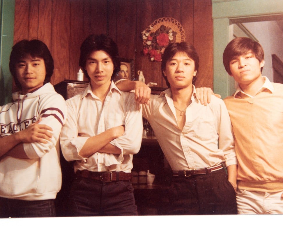 Vira Rama (far right) hanging out with school friends. Photo: Charles Fox