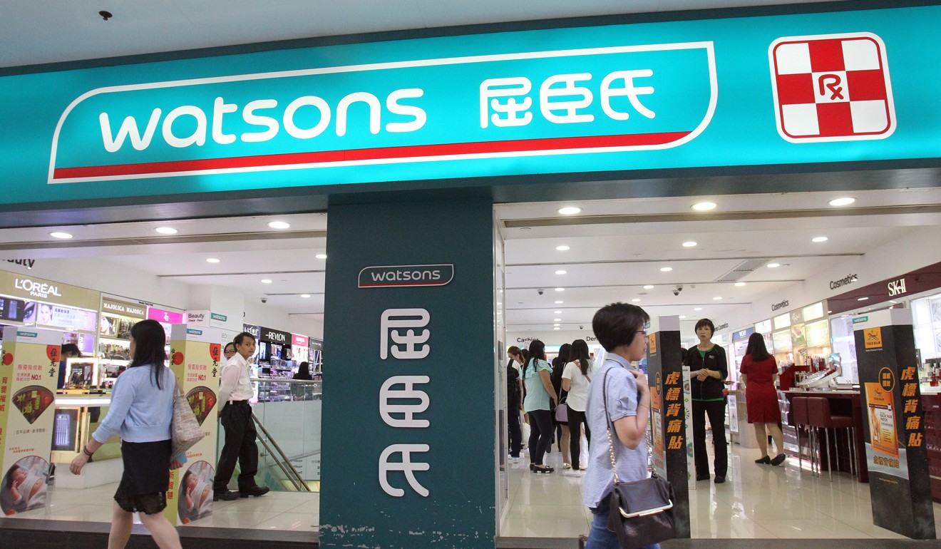 AS Watson Group, which operates the health beauty chain Watsons, was the top ranked retailer in Hong Kong. Photo: May Tse