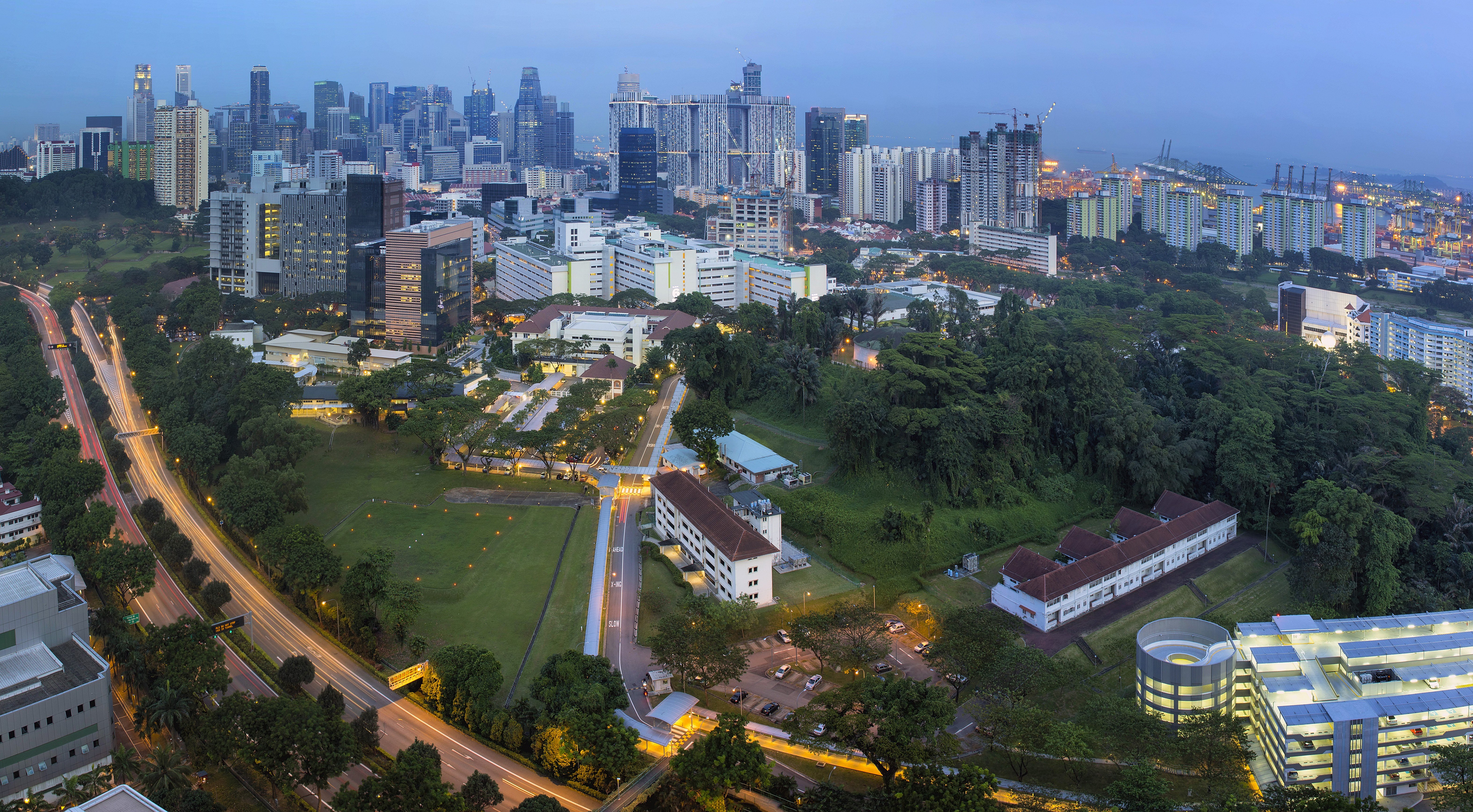 Singapore’s skyline with the Bukit Timah Central Expressway. Photo: Shutterstock