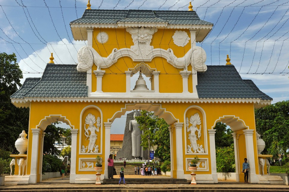 The entrance to the Uthpalawanna Sri Vishnu Devalaya Temple at Dondra. Photo: Alamy