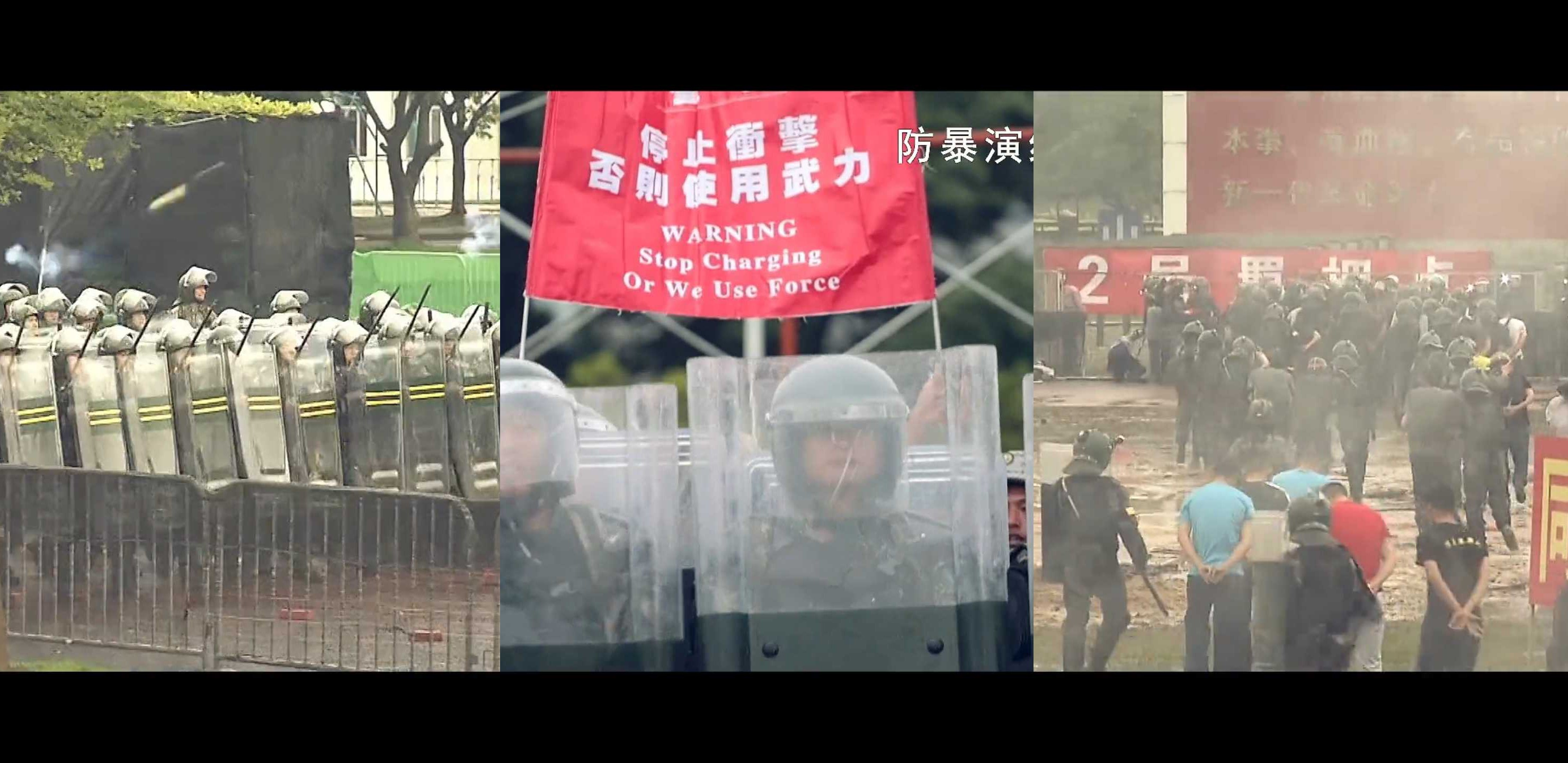 The PLA’s Hong Kong garrison released a three-minute video on Wednesday, showing anti-terrorism and anti-riot drills. Photo: PLA Hong Kong garrison