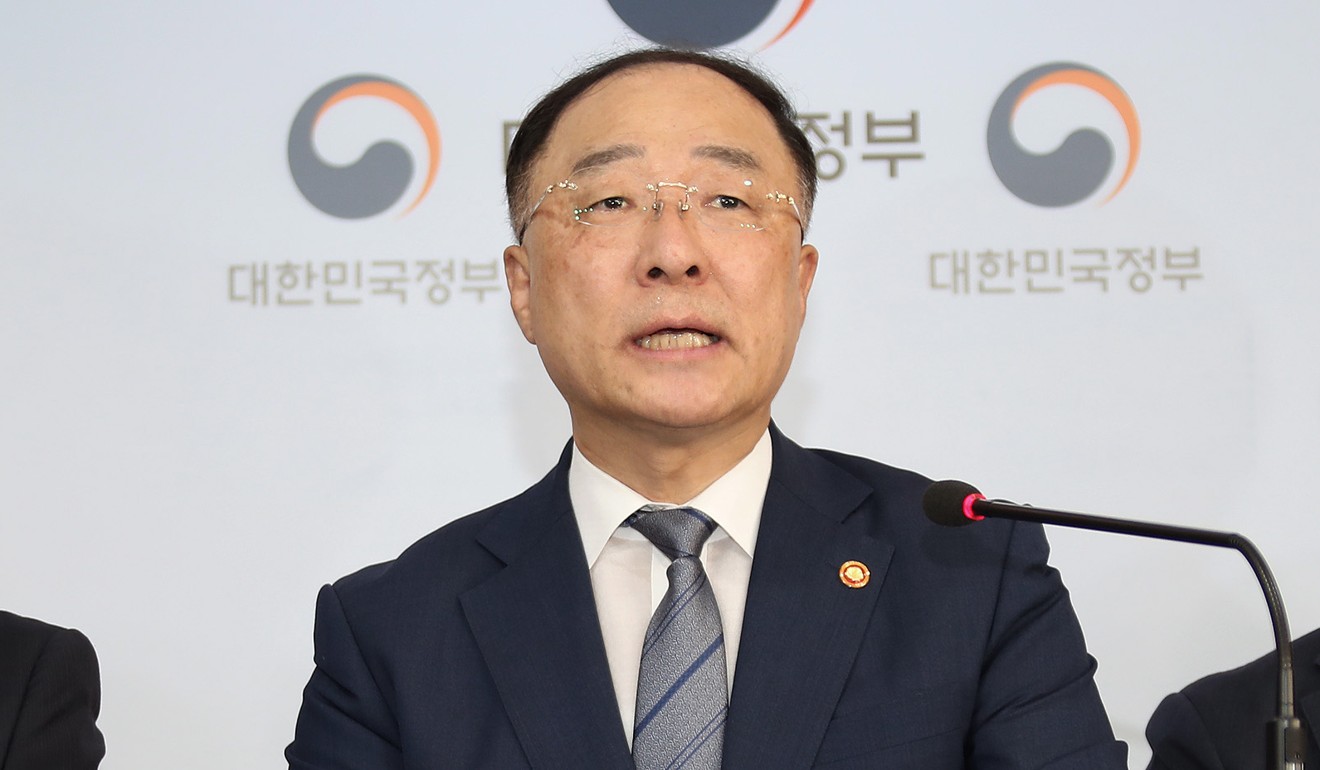 South Korea’s Finance Minister Hong Nam-ki. Photo: AFP