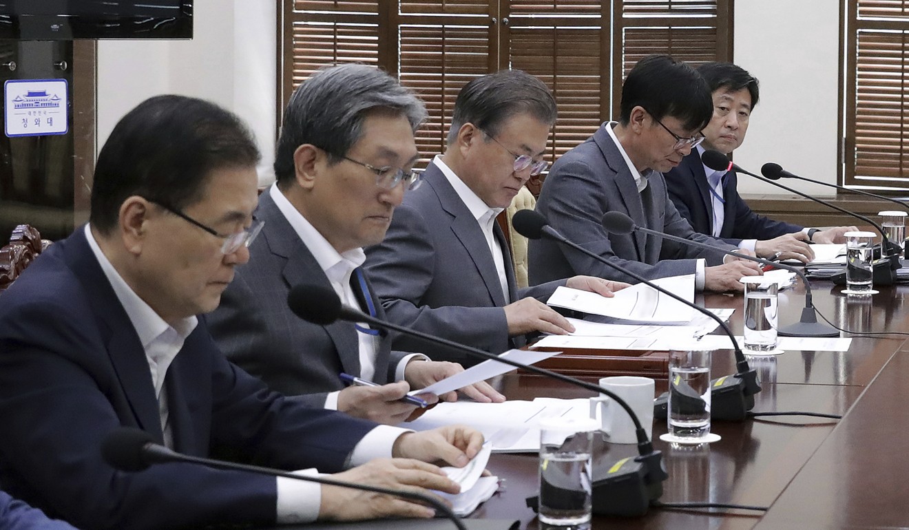 South Korean President Moon Jae-in will convene a cabinet meeting later on Friday to discuss how to respond to Japan’s move. Photo: AP