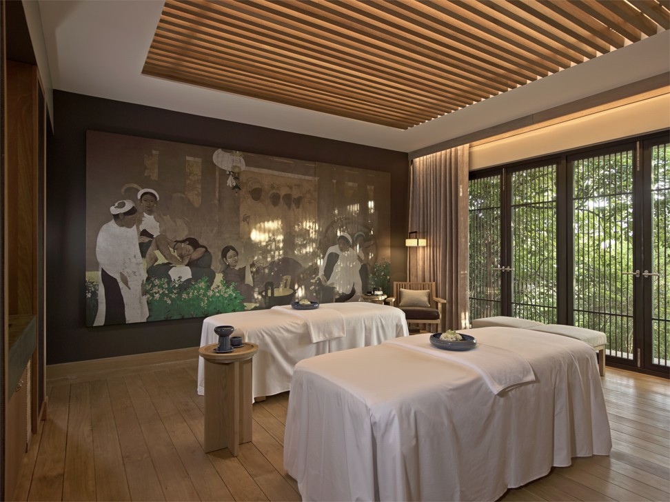At the spa treatment suite, various wellness massages are available.
